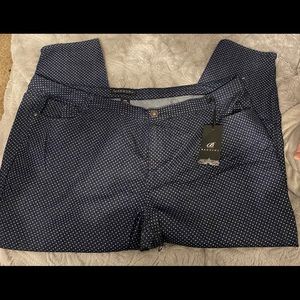 Dark denim polka dot jeans 24W